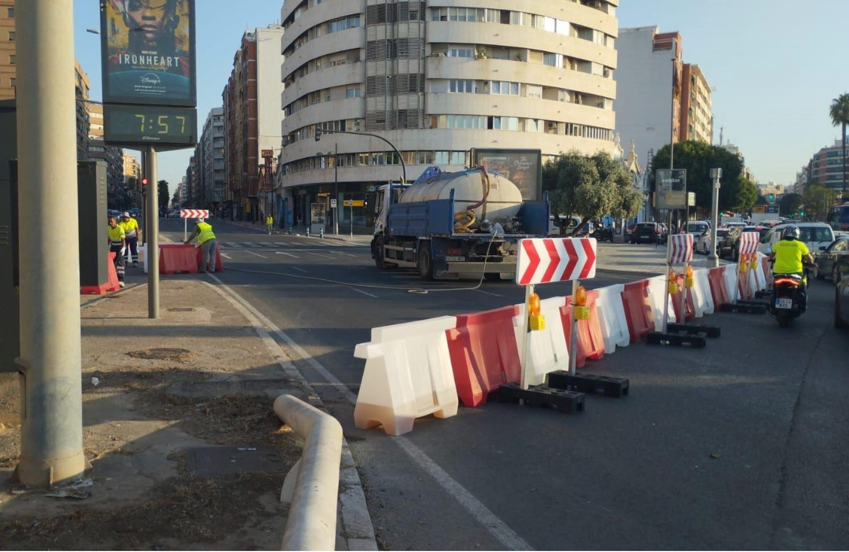 Començament de les obres a l'avinguda de Giorgeta, entre els carrers de Sant Vicent i de Jesús, el juny del 2025 | Ajuntament de València