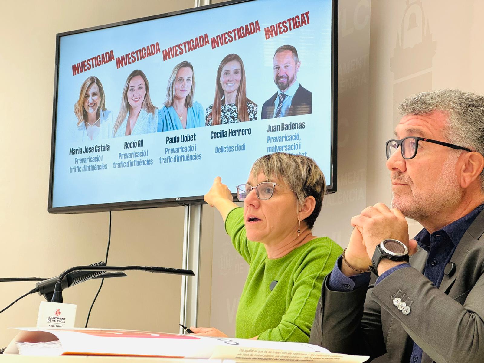 Els regidors de Compromís a l'Ajuntament de València Papi Robles i Ferran Puchades