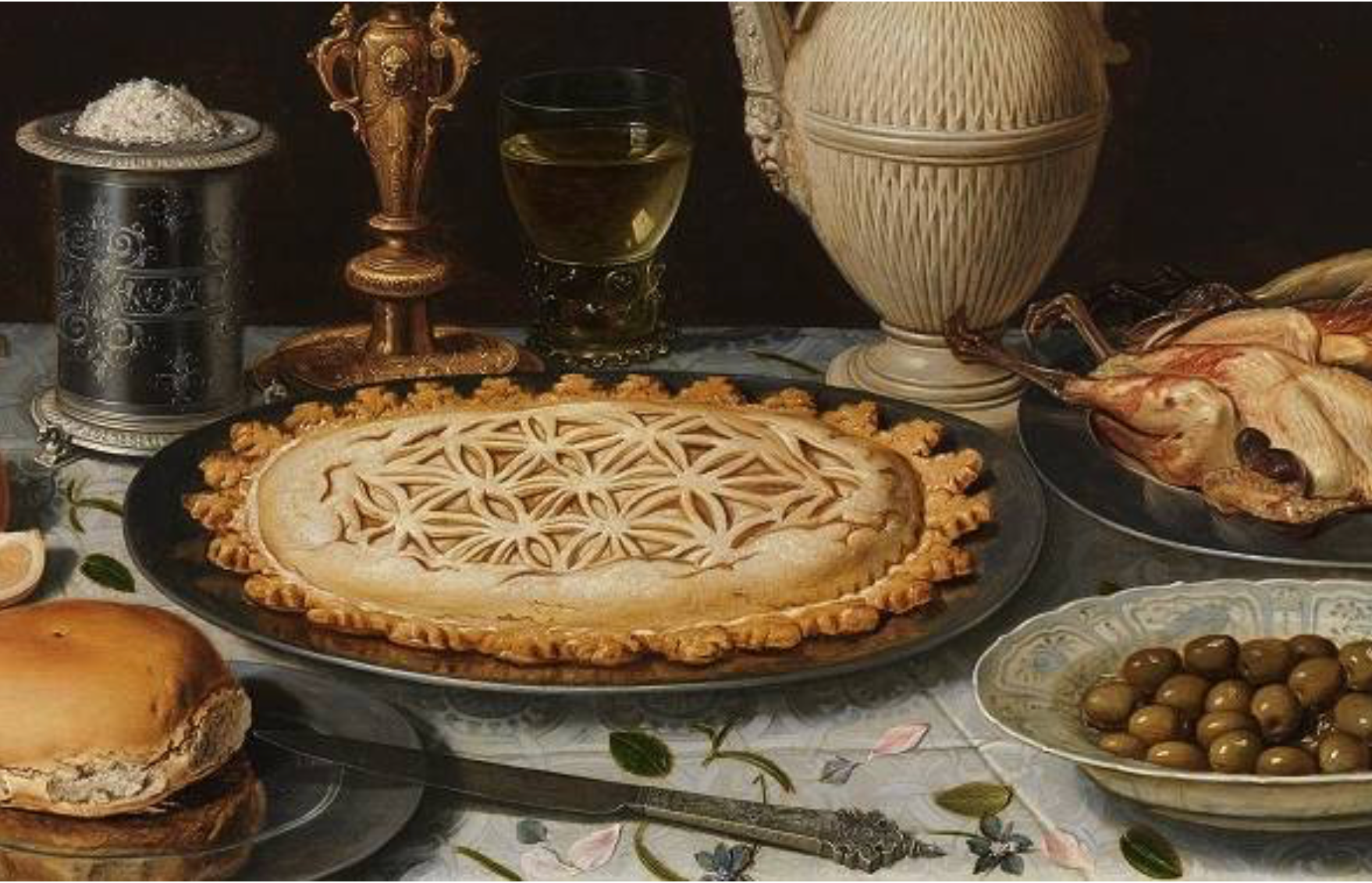 Clara Peeters, 'Taula'(detall), ca.1611. Oli sobre taula. Museu del Prado, Madrid