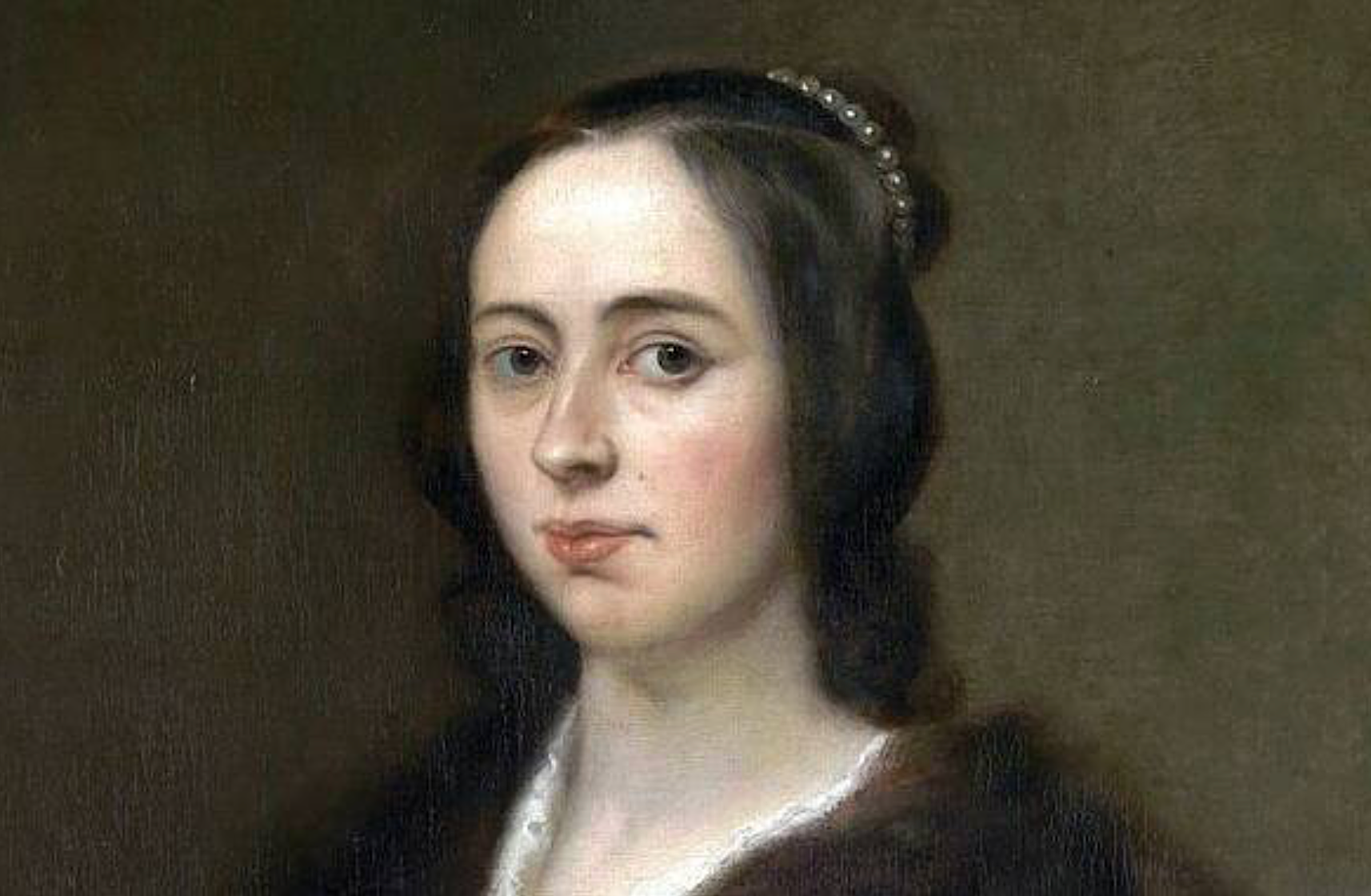 Jan Lievens, 'Retrat d'Anna Maria van Schurman' (detall), 1649