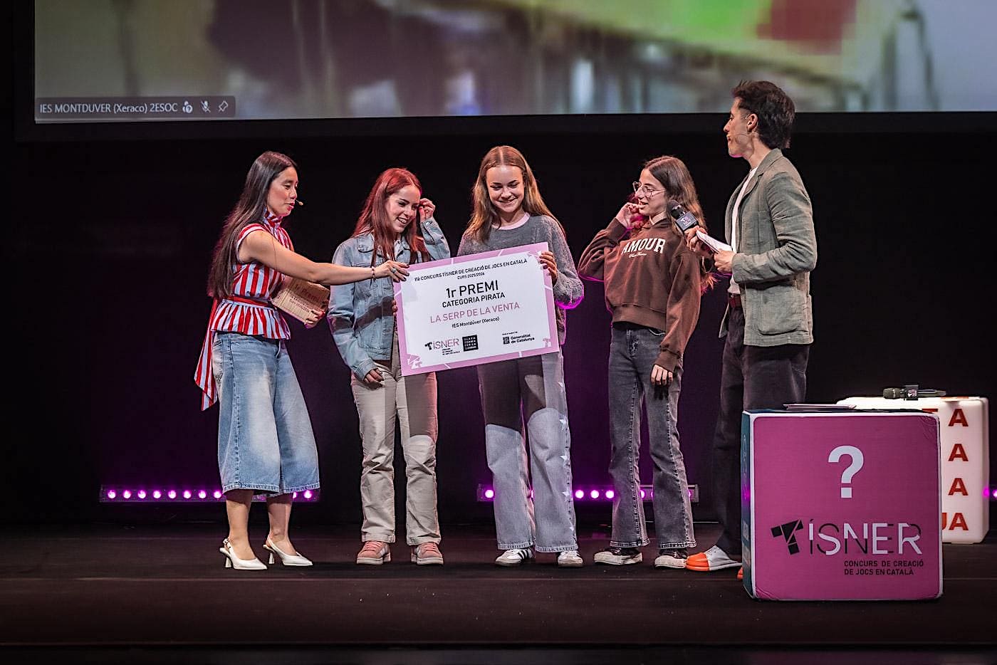 Alumnes de 2n d'ESO de l'IES Montdúver de Xeraco guanyen l’11a edició del Concurs Tísner de Creació de Jocs en Català | Plataforma per la Llengua