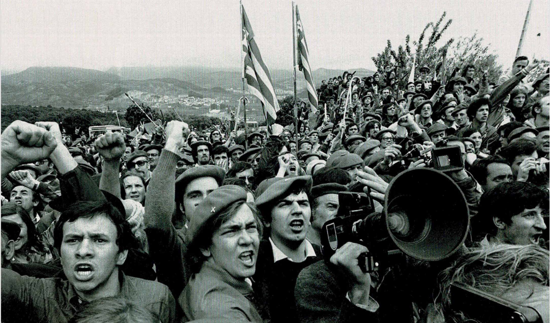 Protesta de joves carlistes després de les agressions del Montejurra-76
