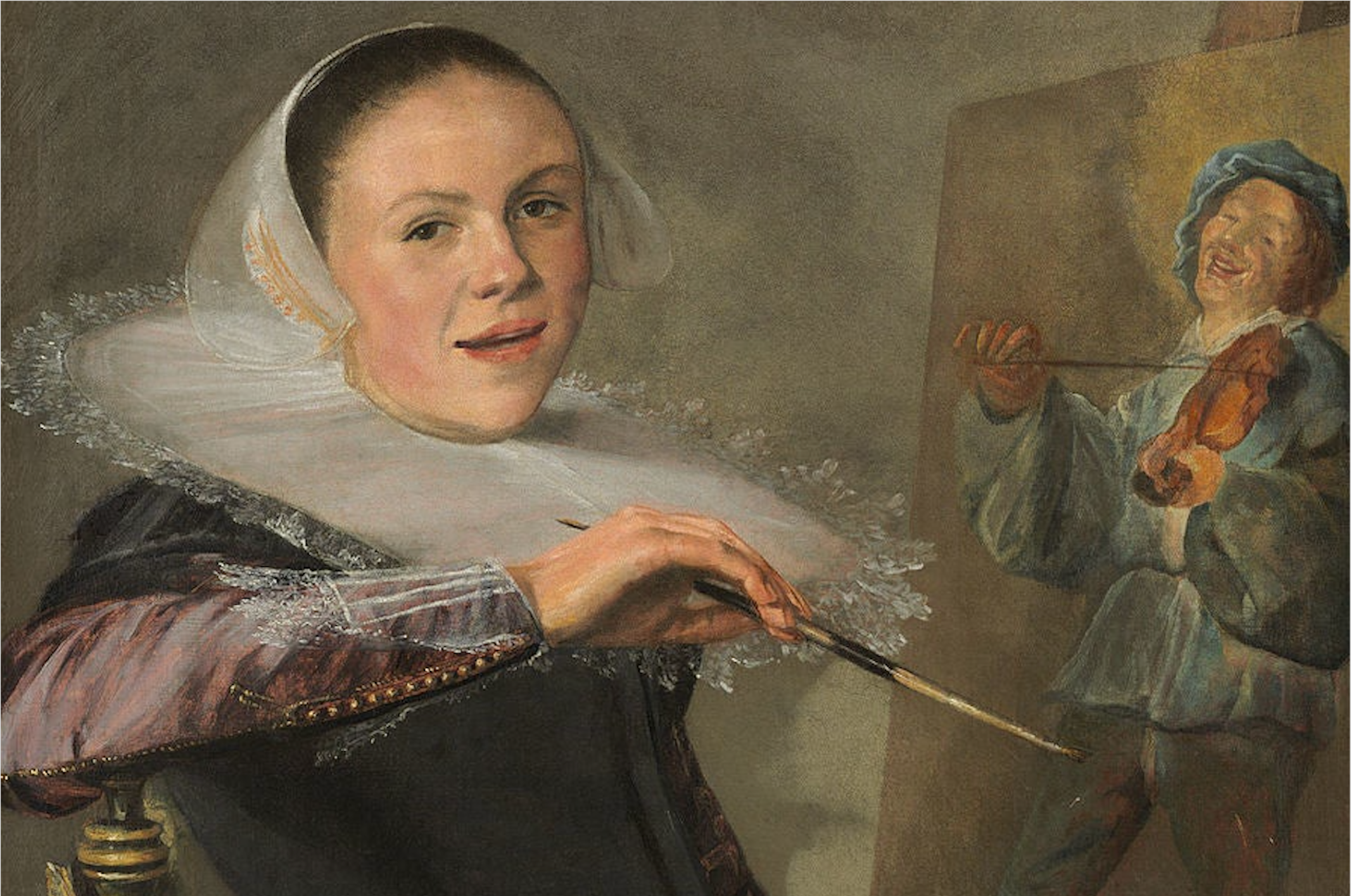 Judith Leyster, 'Autoretrat' (detall) ca. 1630
