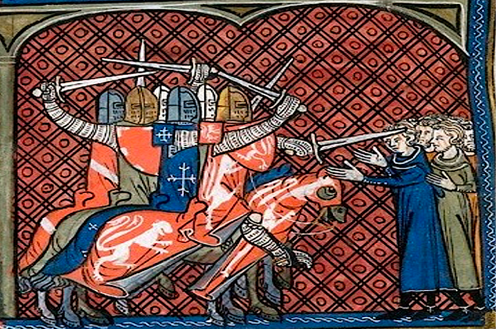 La massacre dels albigesos, Crònica de Sant Denis, s. XIV. British Library | Wikimedia Commons