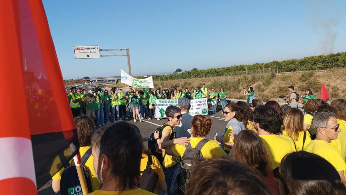 Docents valencians i catalans s'han trobat a Alcanar en una acció conjunta