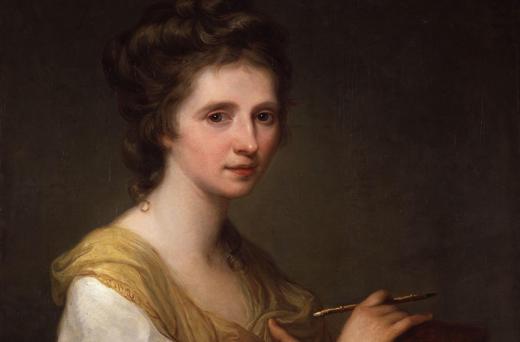 Angelica Kauffmann, 'Autoretrat' (detal), 1770-75. Oli sobre llenç
