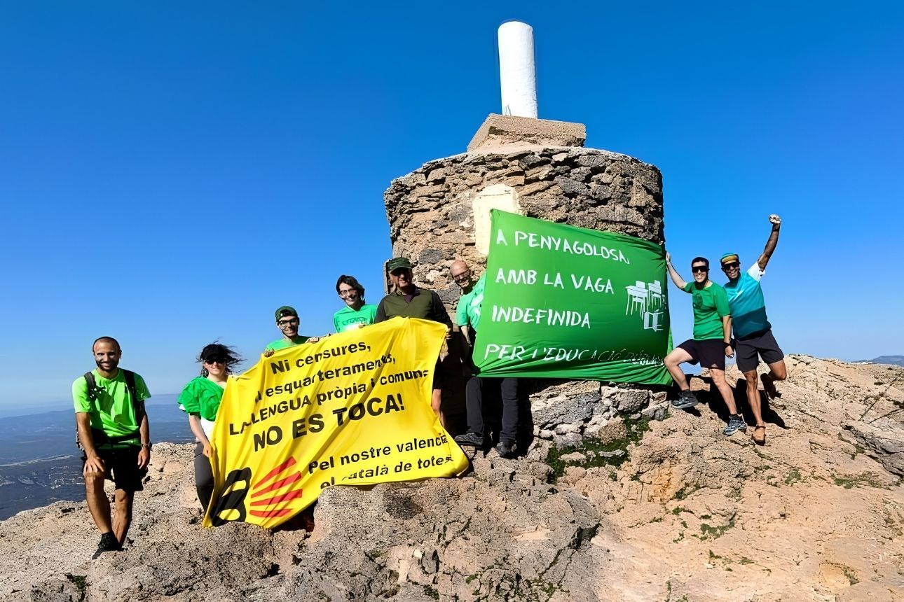 Acció reivindicativa per l'escola pública i el valencià al cim de Penyagolosa, el 28 de maig del 2026 | STEPV