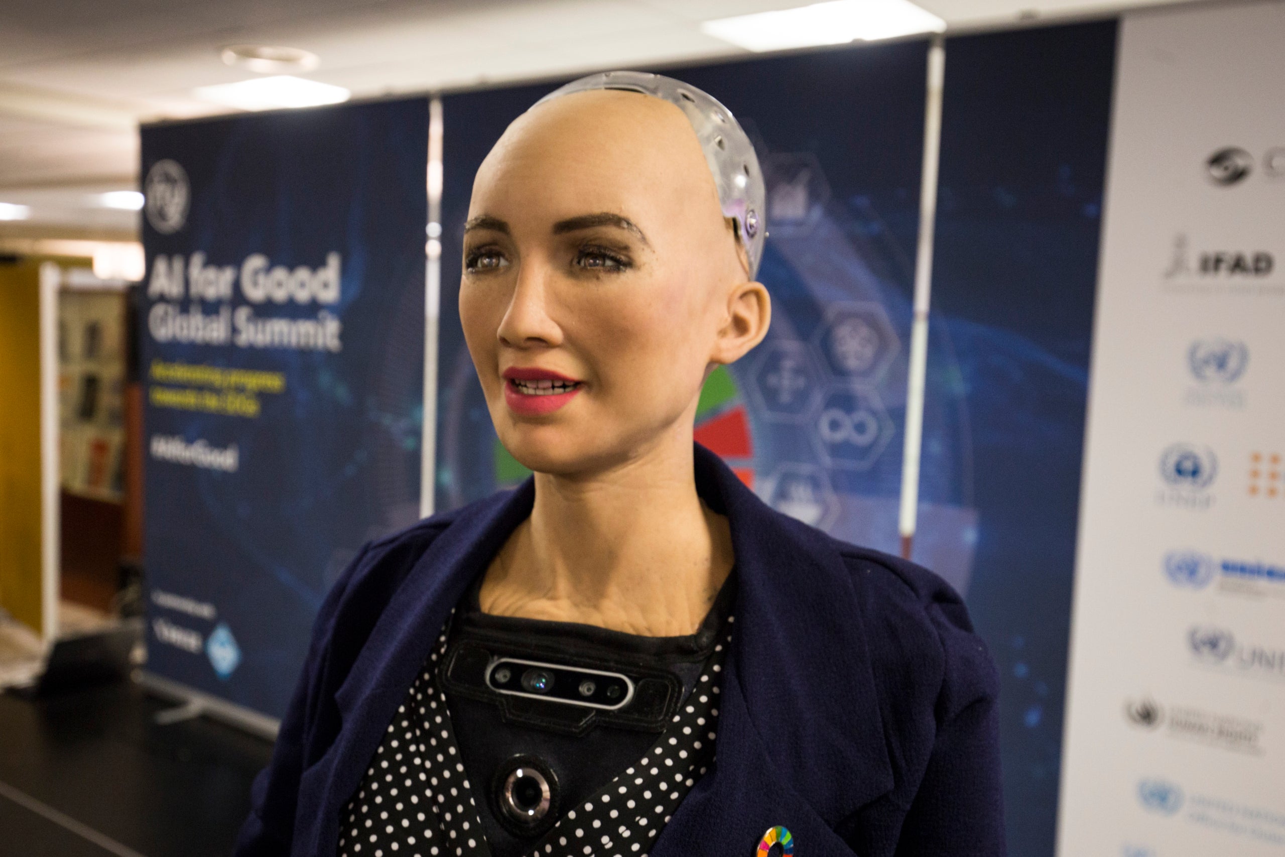 Sophia, robot humanoide controlat per IA (2018) | Wikimedia Commons