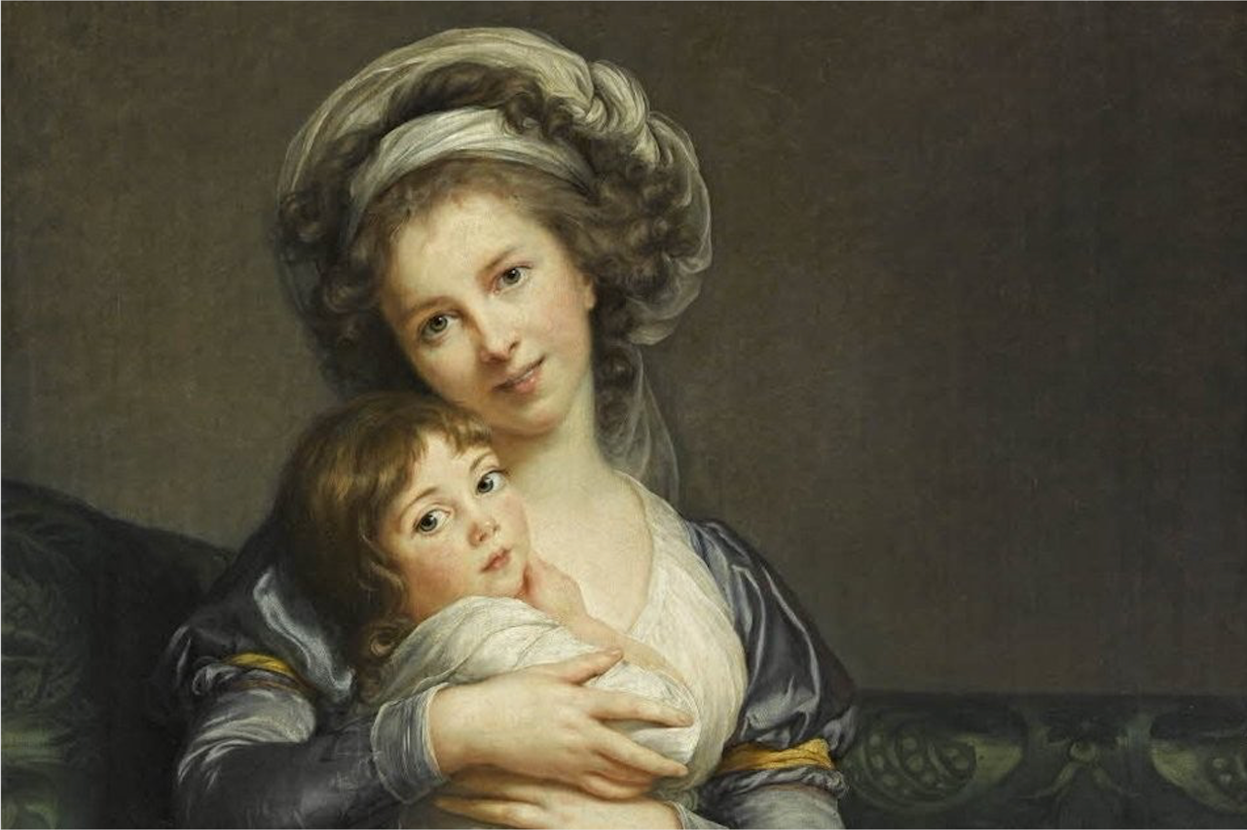 Élisabeth Vigée Le Brun, 'Madame Vigée Le Brun amb la seua fila Julie' (detall), 1786. Oli sobre llenç