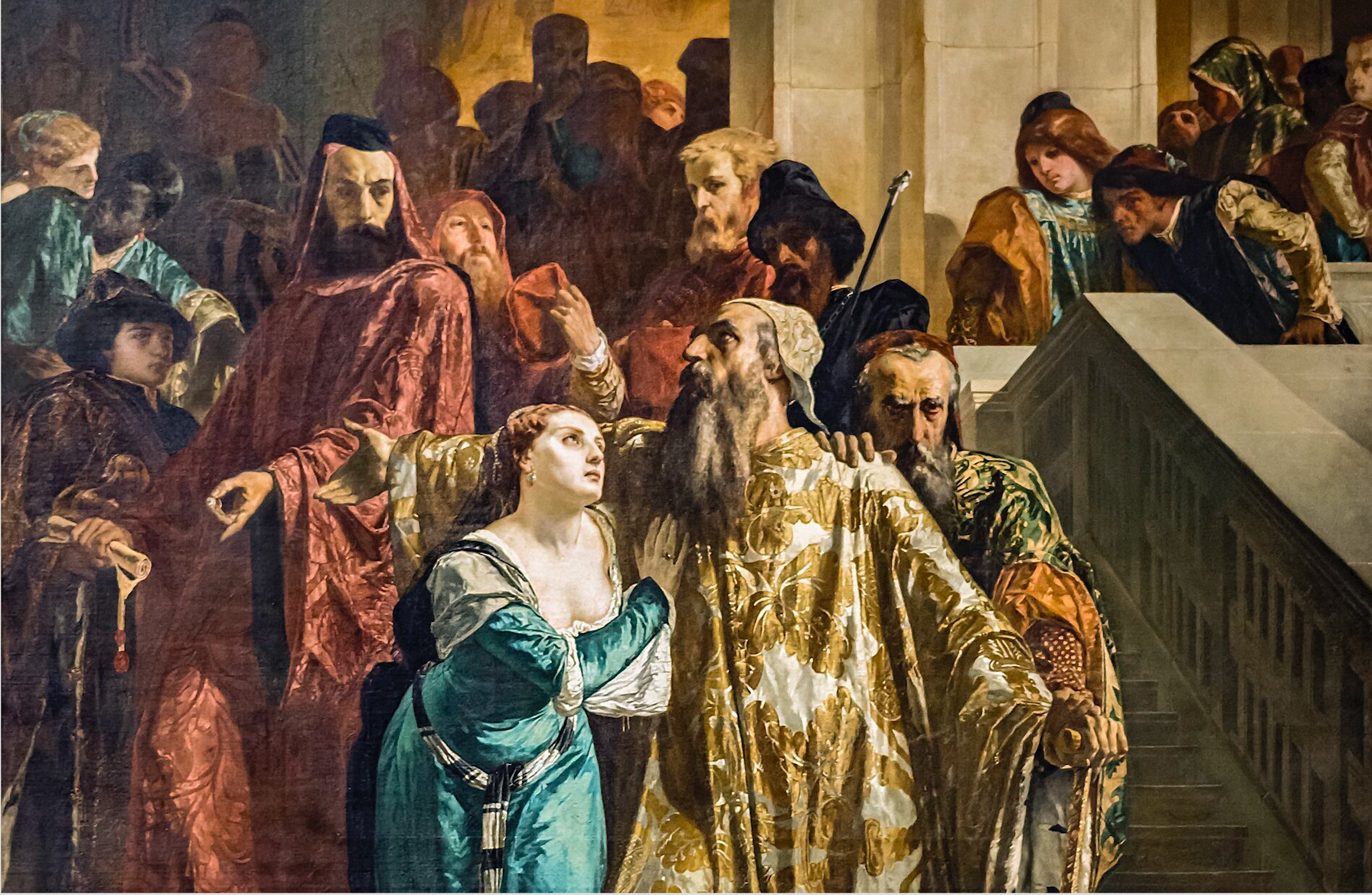 Louis Duveau, 'L'abdicació del dux venecià Foscari' (detall), 1850. Musée des Agustins. Tolosa de Llenguadoc | Wikimedia Commons