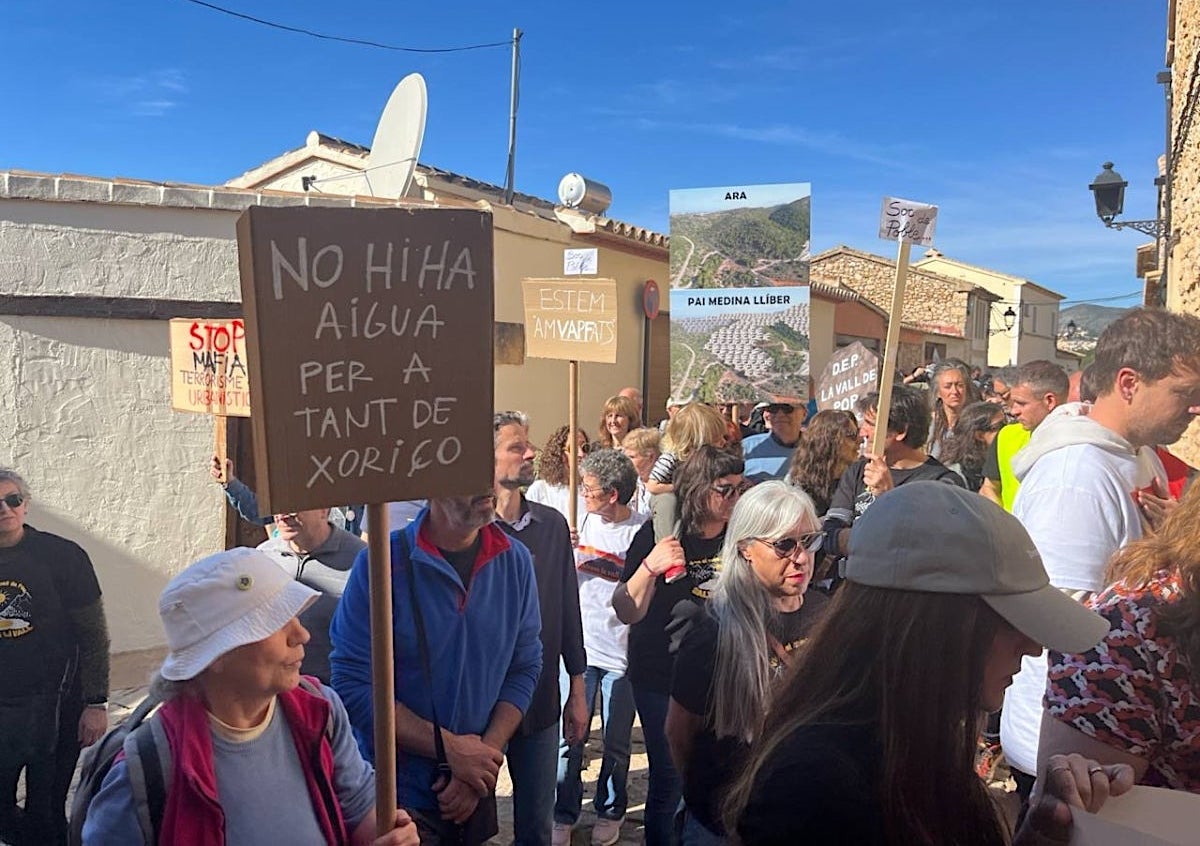 Manifestació contra el PAI de Llíber, el 2024 | DLV