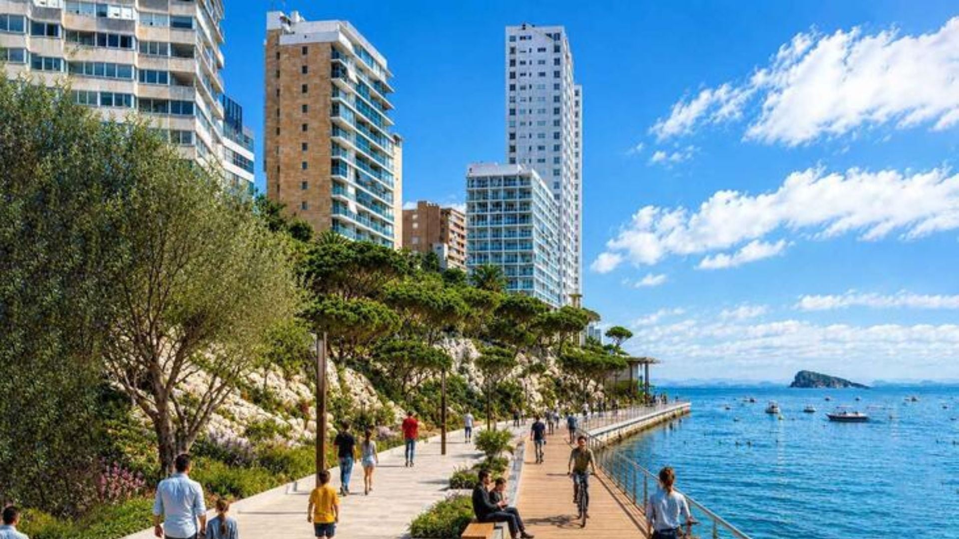 Passeig presentat per la Generalitat i el que està proposat per a concurs | Ajuntament de Benidorm