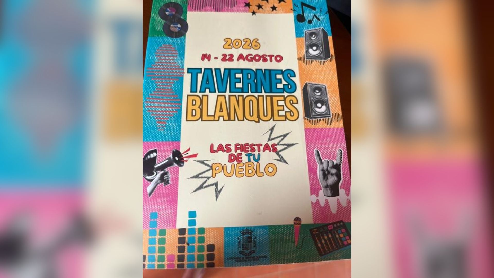 Portada del llibre de festes en castellà de Tavernes Blanques | Font Pròpia
