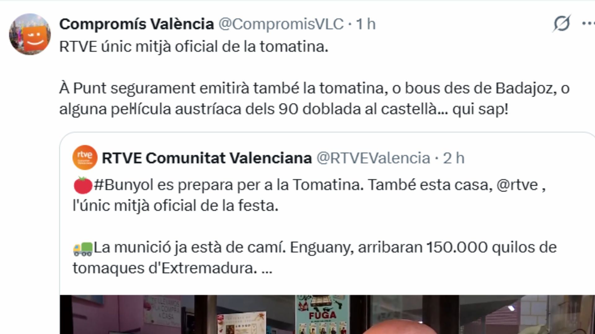 Piulada de xarxes de Compromís València