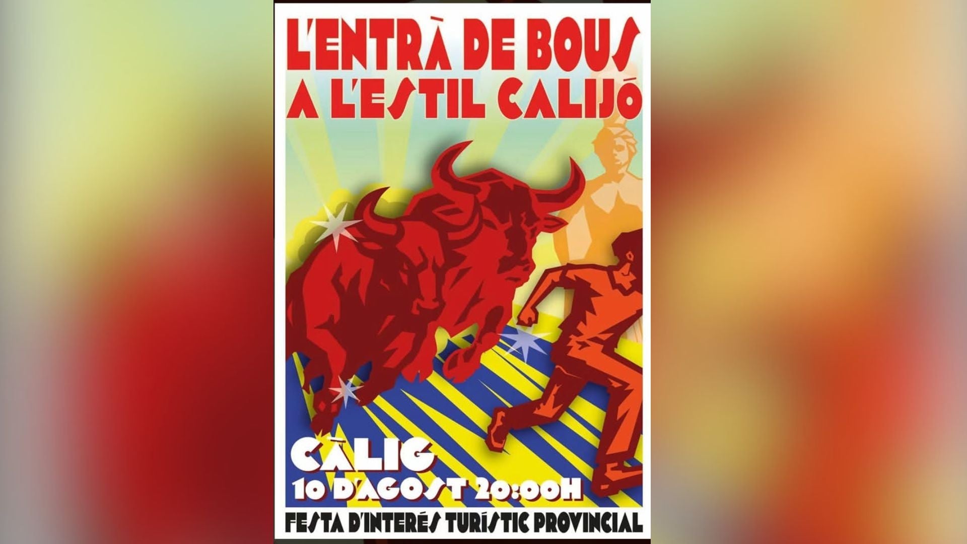 Cartell que còpia l'estil de Cesc Roca