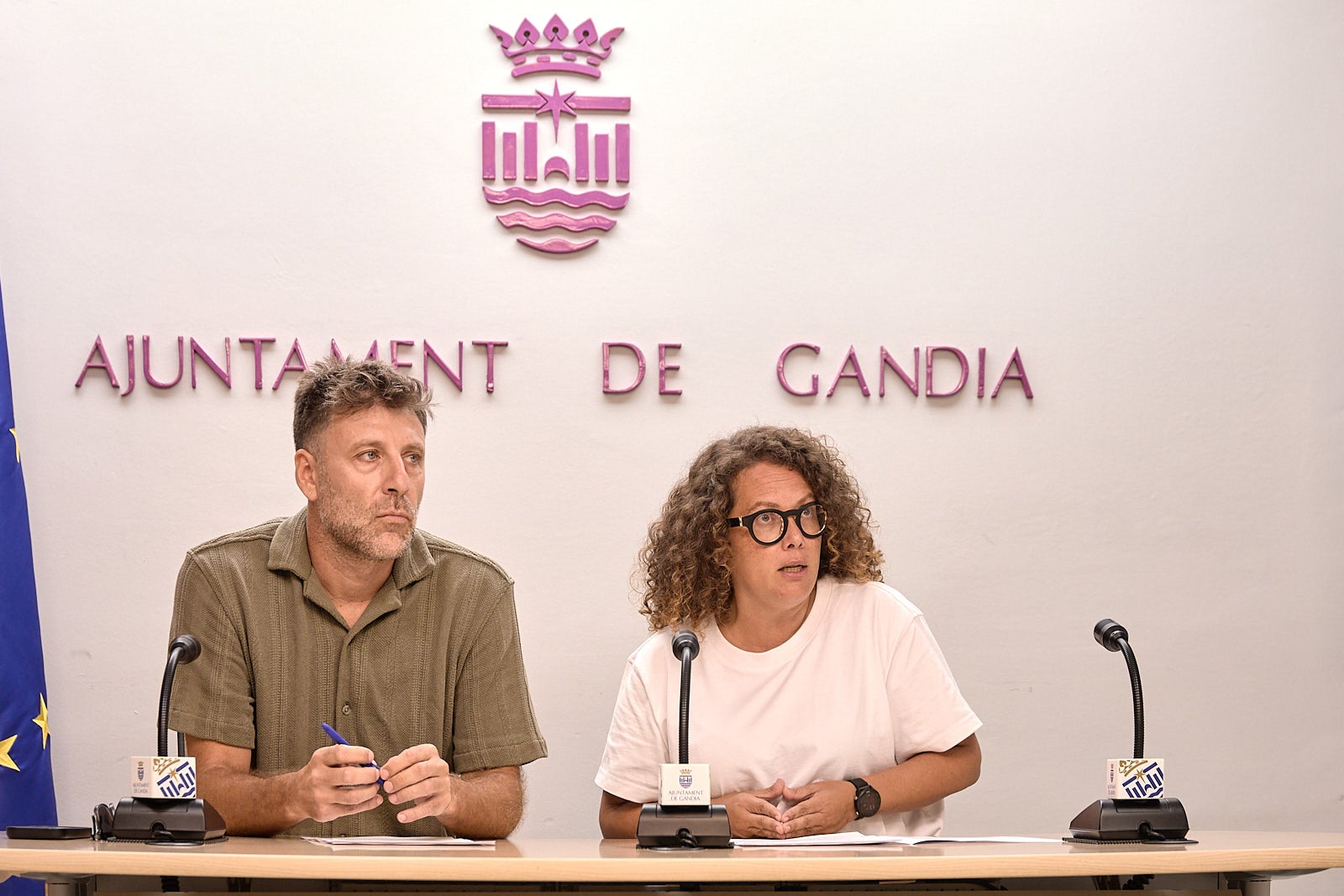 El director general de Medi Natural, Daniel Muñoz, i la regidora de Medi Ambient de Gandia, Alícia Izquierdo.