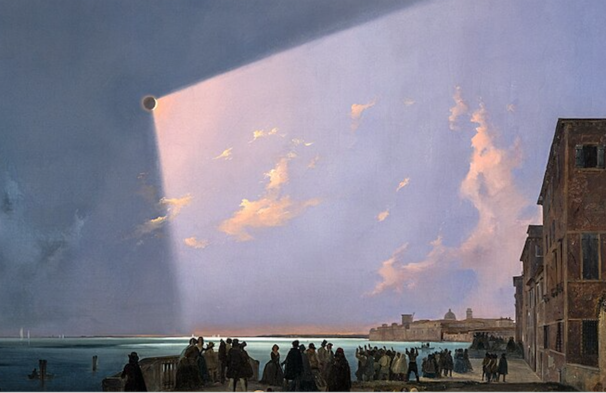 Ippolito Caffi, 'Eclipsi de Sol a Venècia' (detall), 8 de juliol del 1842