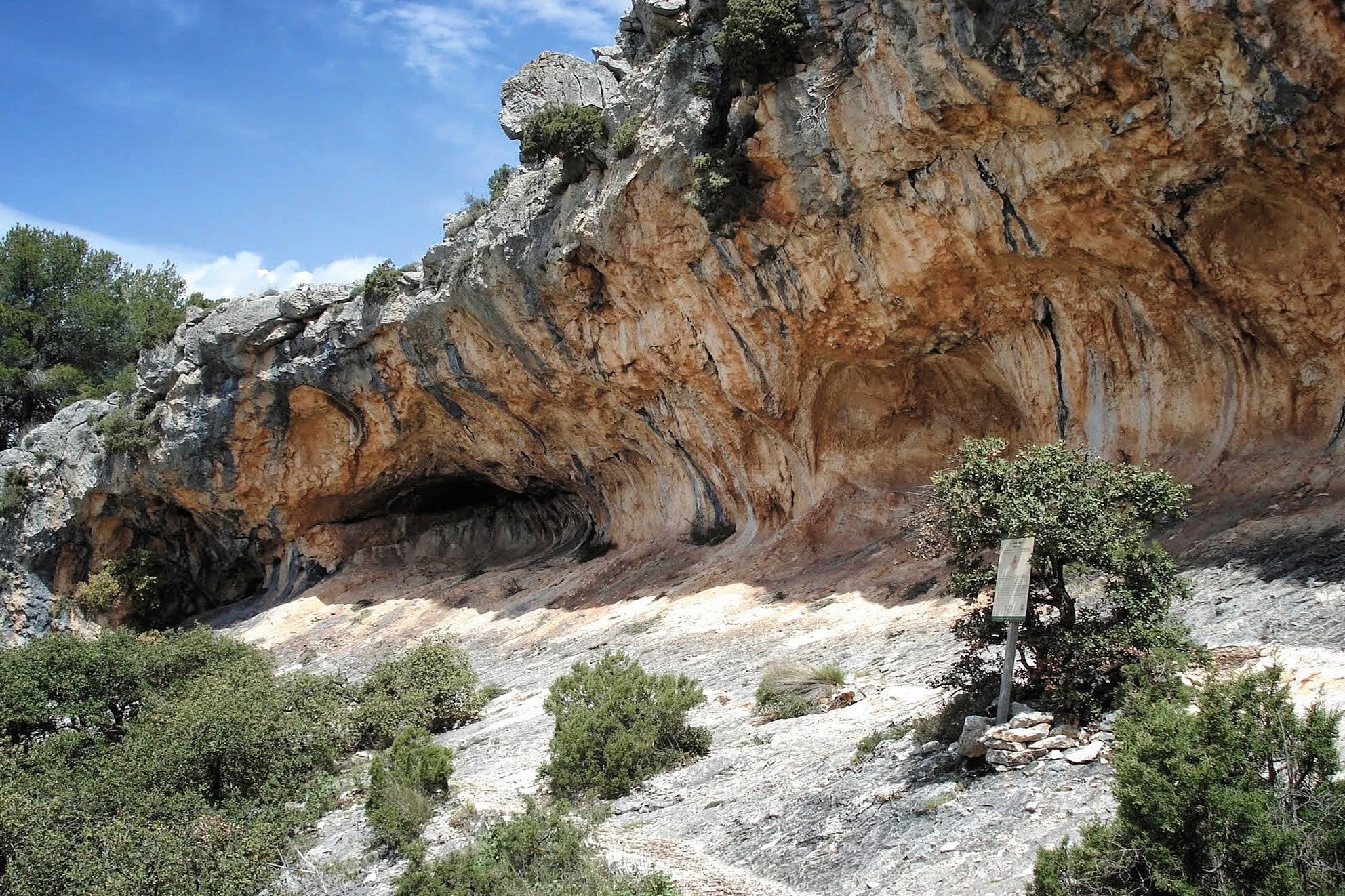 Cova de la Sarga d'Alcoi que acull les pintures rupestres.