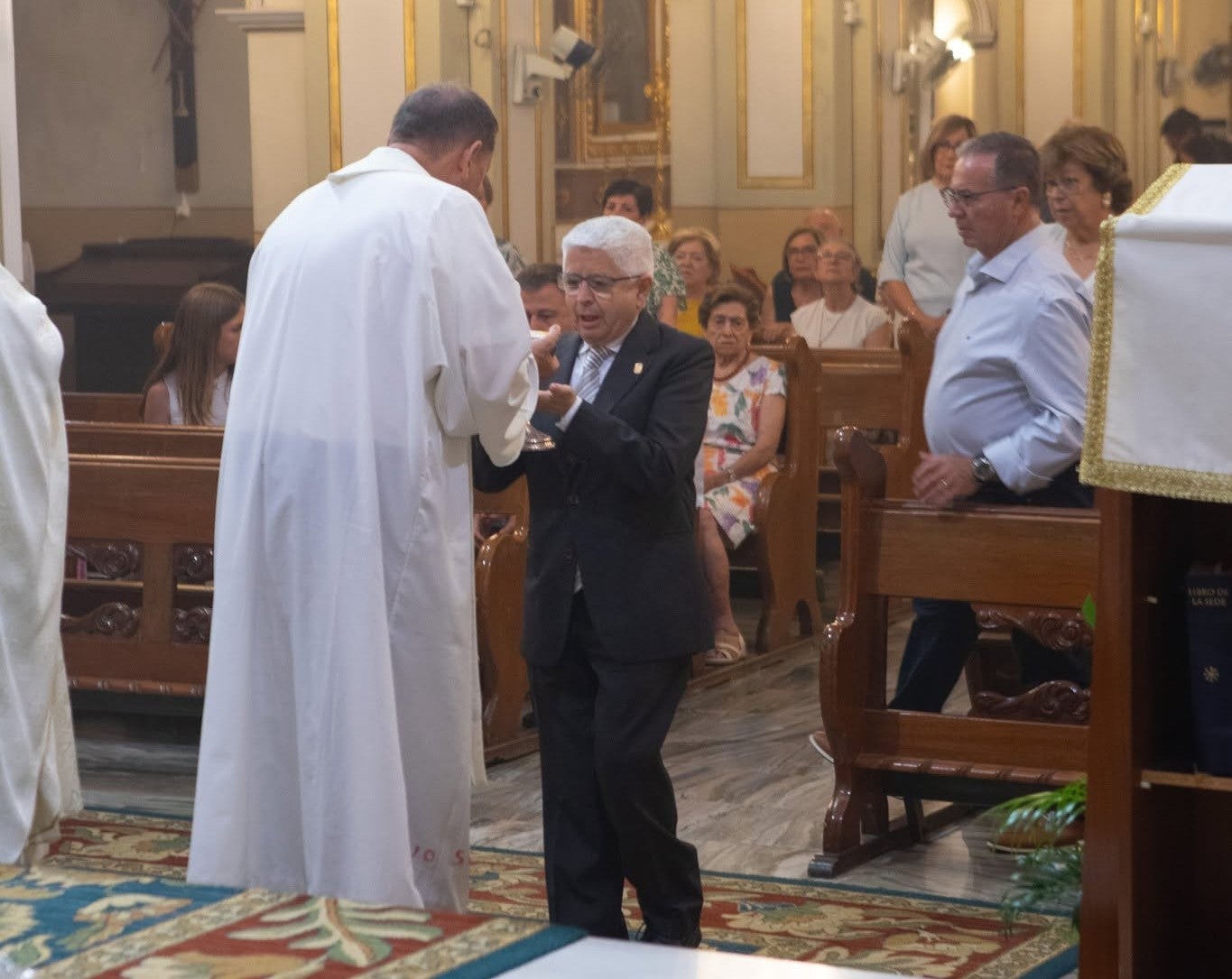 Javier Sicluna, en una missa en les festes d’enguany.
