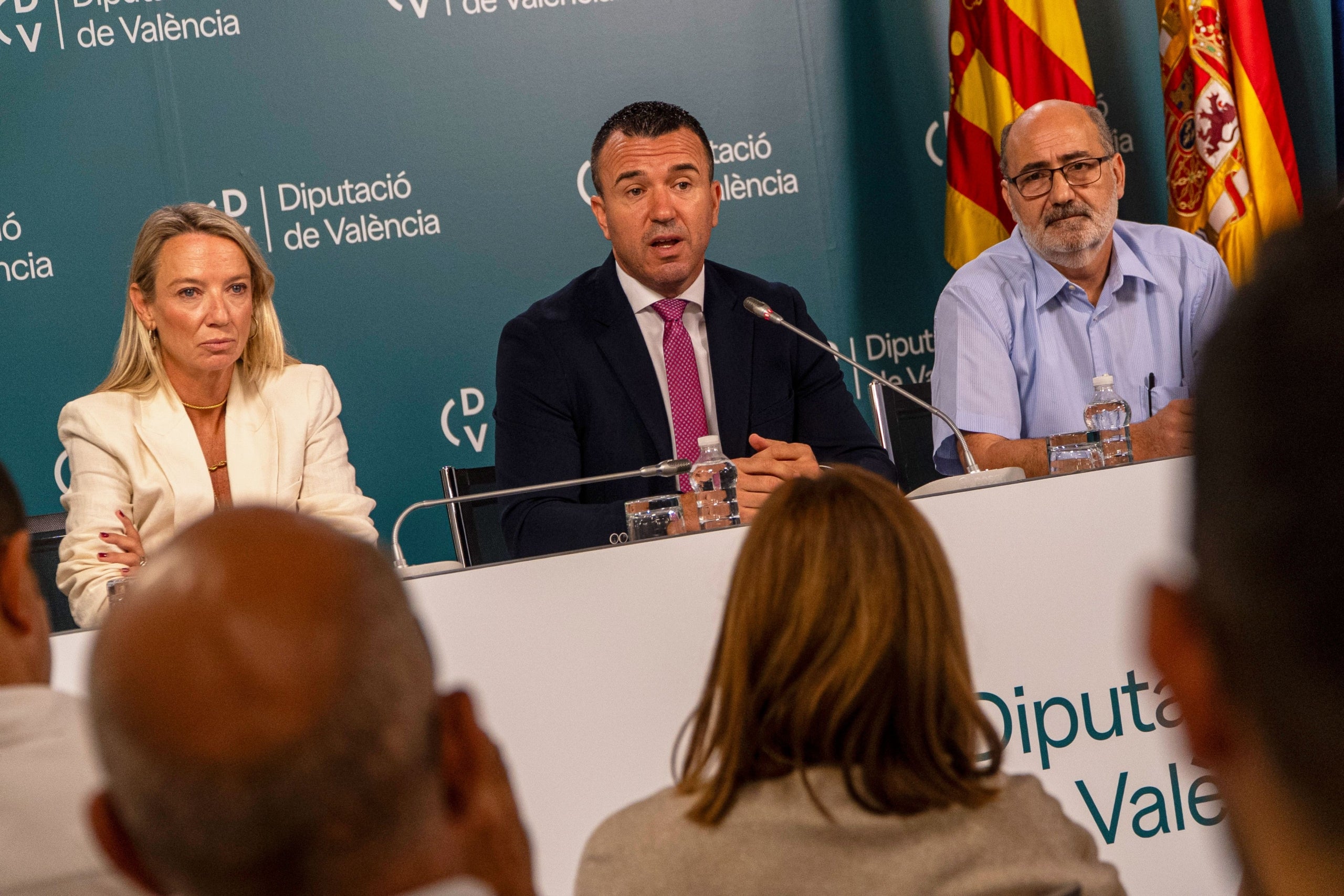 El president de la Diputació de València, Vicent Mompó, i la diputada de Patrimoni, Paz Carceller