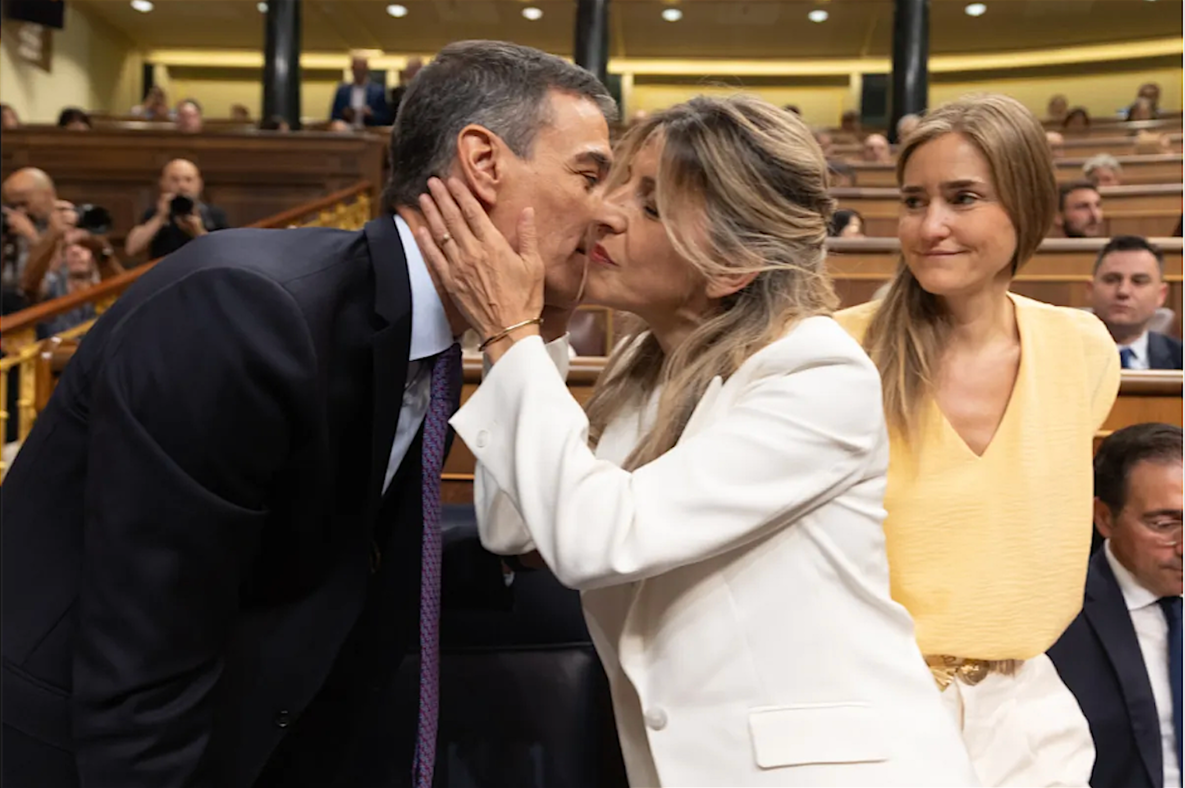 El president del govern espanyol, Pedro Sánchez, i la vicepresidenta segona, Yolanda Díaz | Eduardo Parra | EP