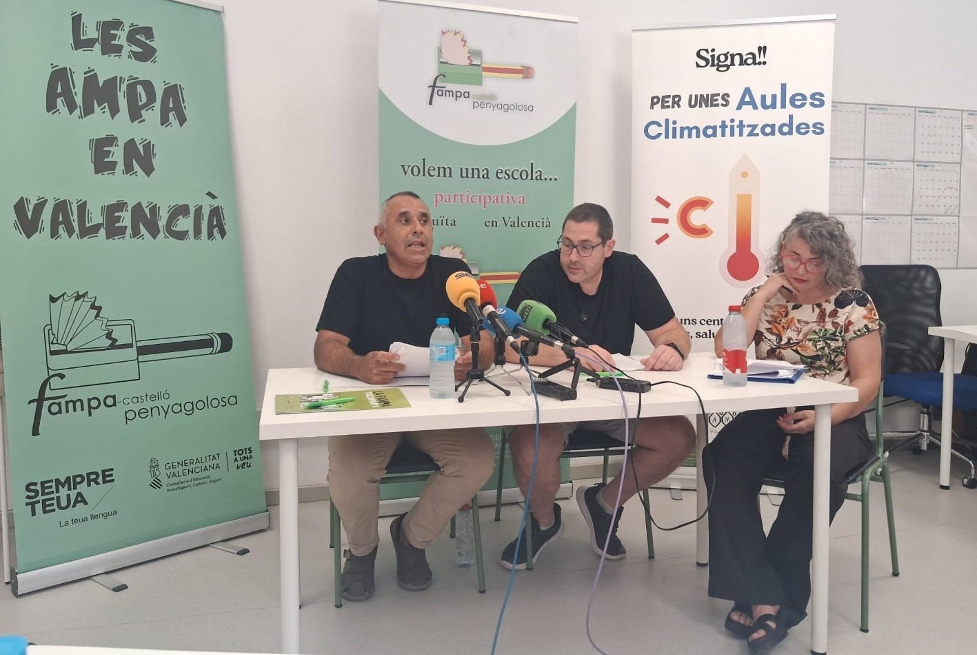 Representants de la FAMPA Castelló Penyagolosa en roda de premsa