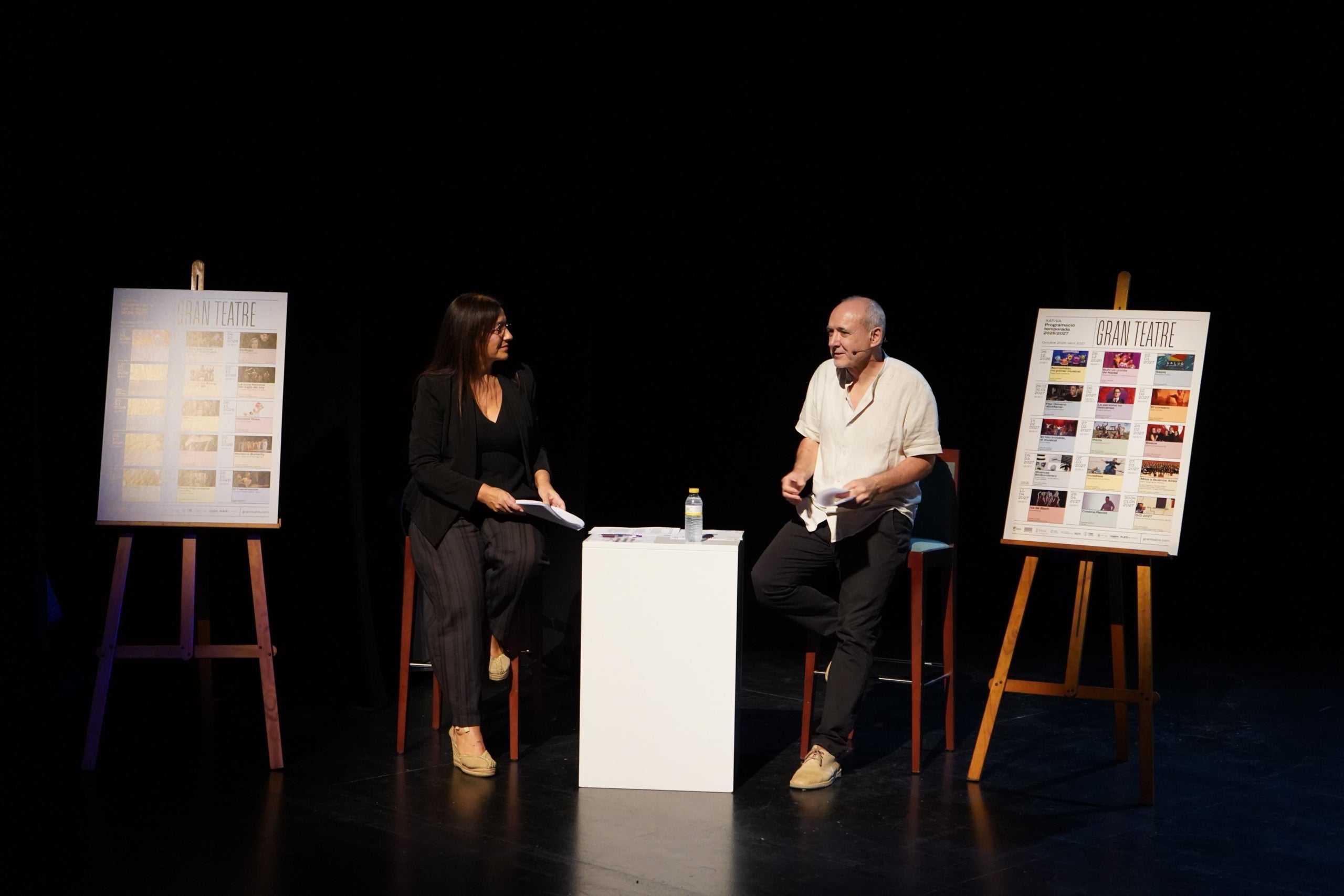 Mercè Llàcer i Alfred Boluda, hui al Gran Teatre de Xàtiva.