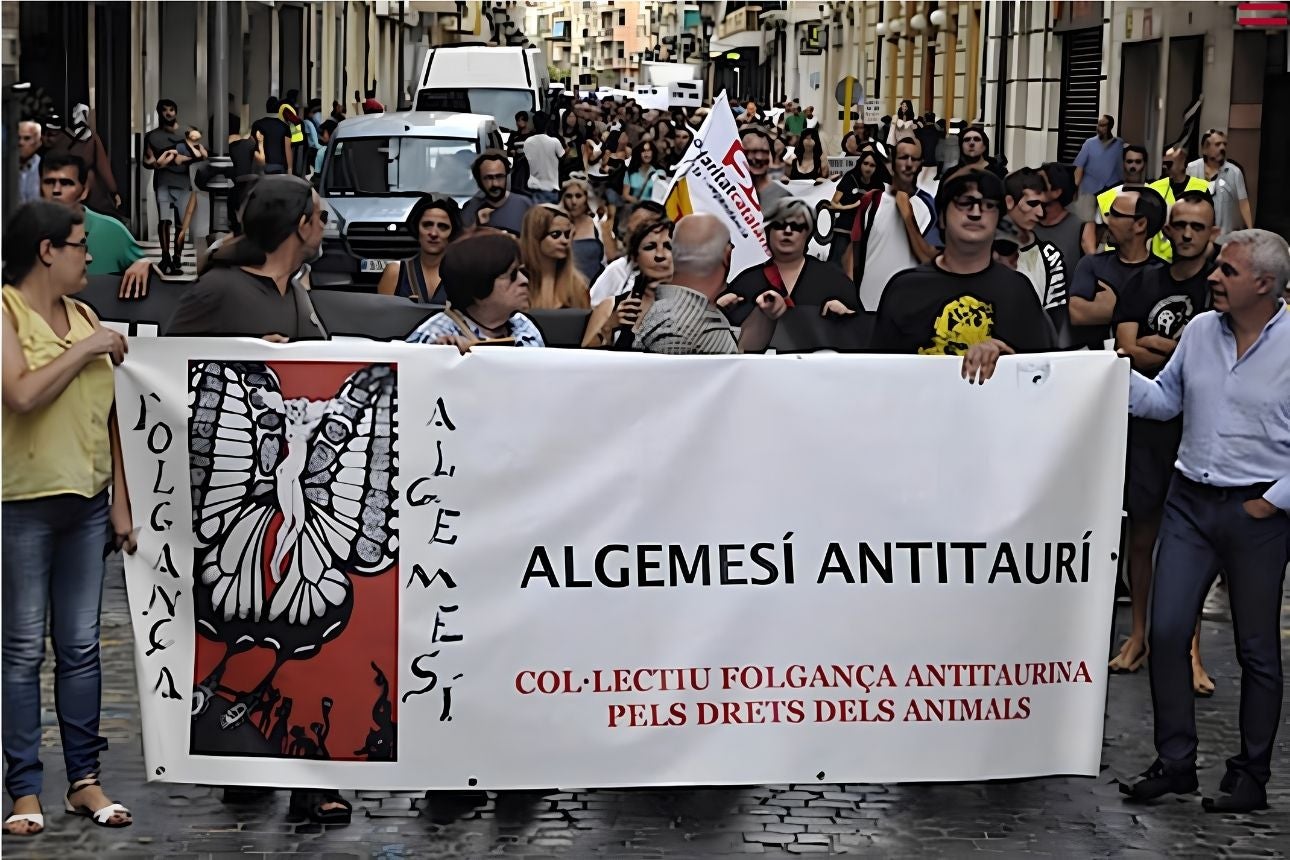 Manifestació antitaurina a Algemesí