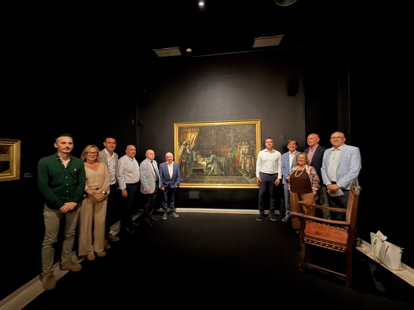 Quadre de Pinazo de la mort de Jaume I, exposat a Alzira.