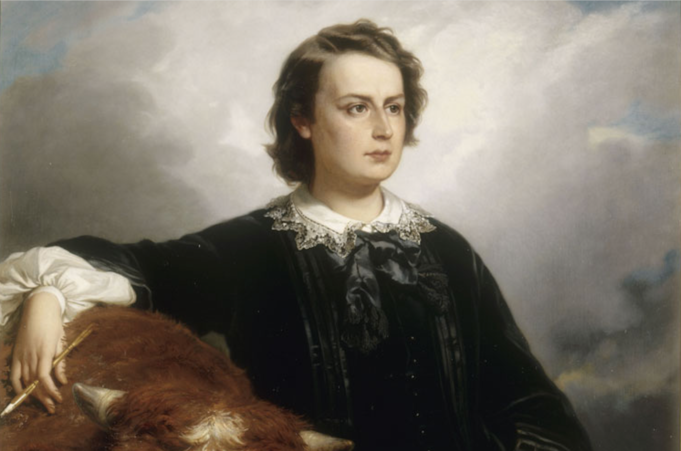 Edouard Louis Dubufe, 'Retrat de Rosa Bonheur' (detall), 1857
