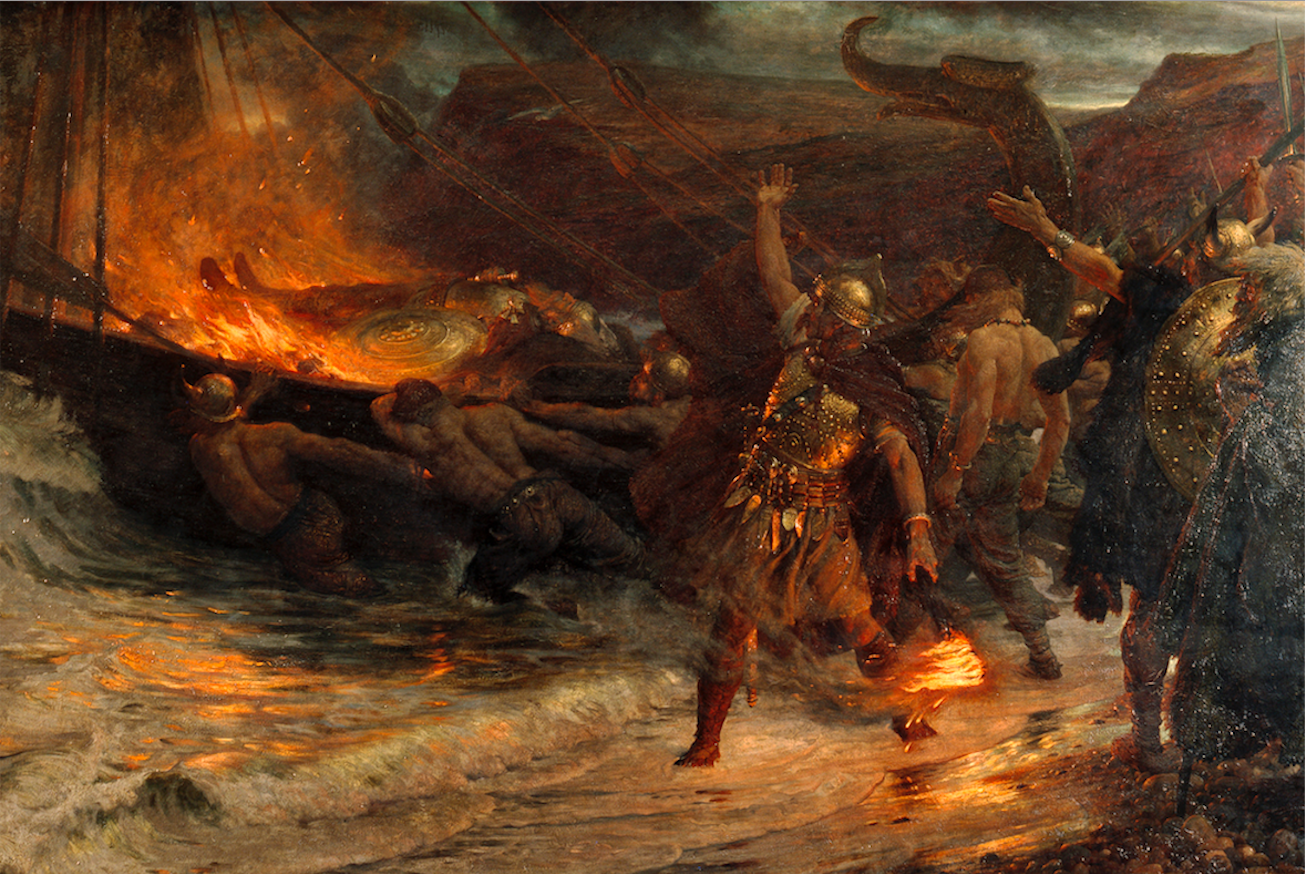 Frank Dicksee, 'El funeral d'un viking', 1893 | Wikimedia Commons