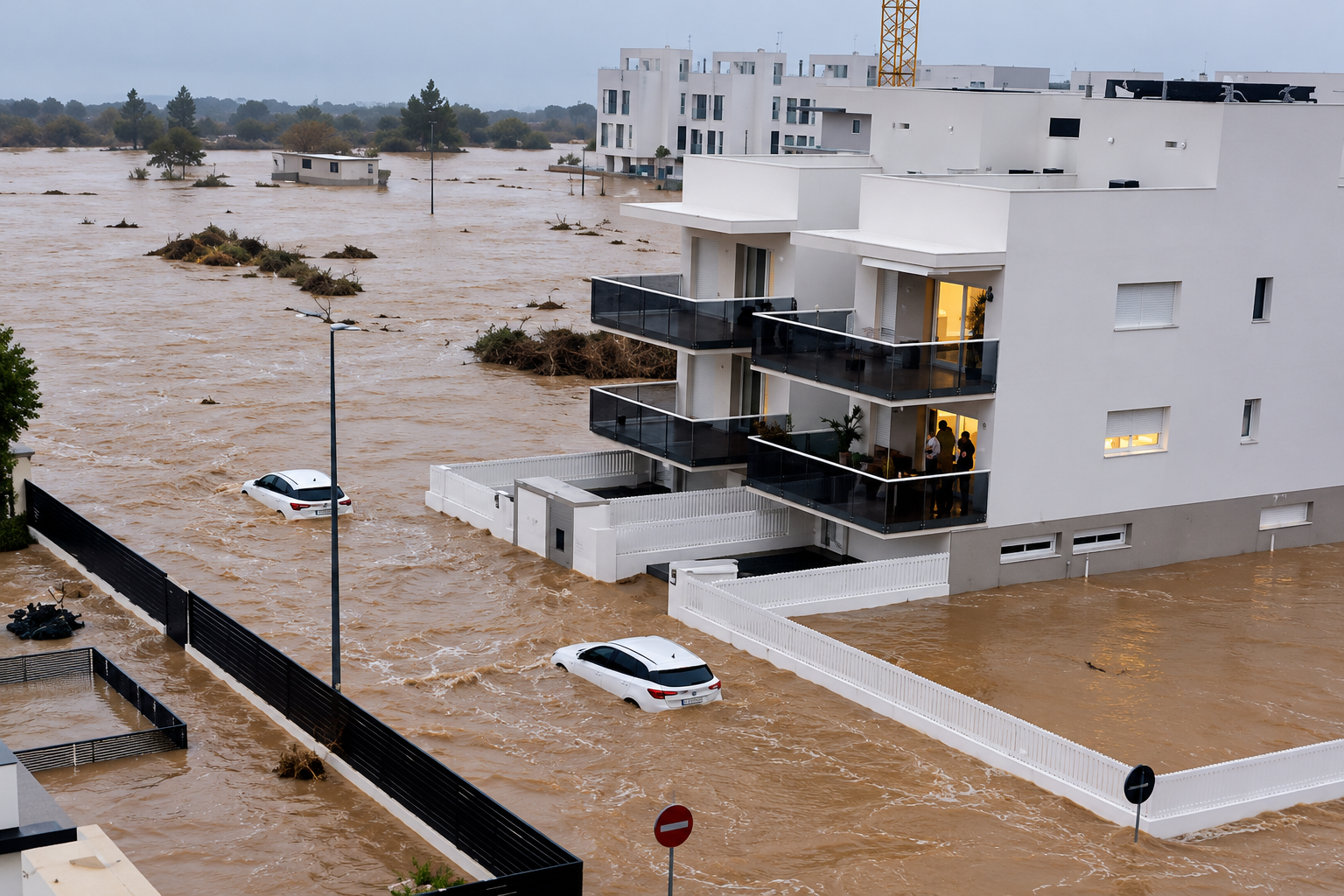 Inundacions a la platja d'Oliva