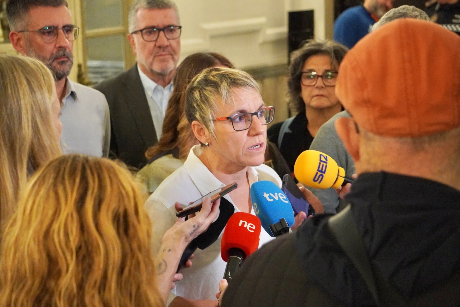 Papi Robles atenent els mitjans aquest matí